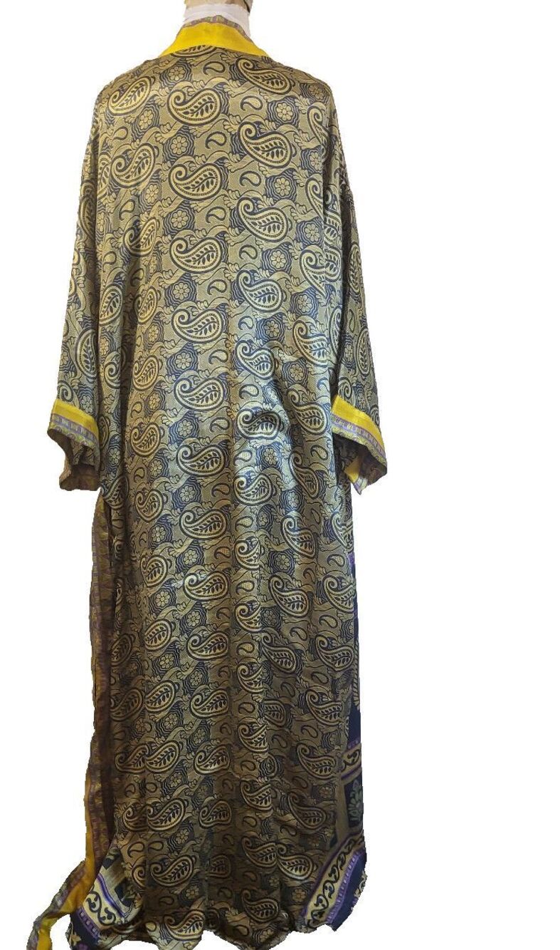 Gorgeous Silk Robe Made From Recycled Saris Kimono Style One Size
